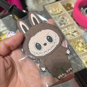 Cute Brown labubu Character Keychain